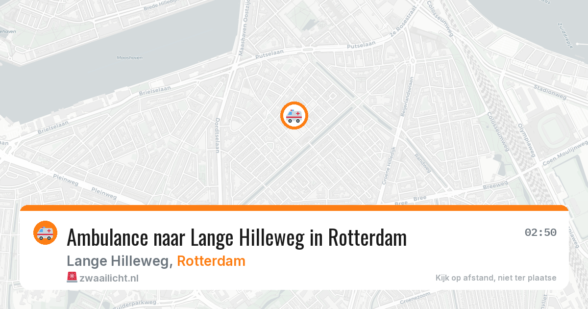 Ambulance naar Lange Hilleweg in Rotterdam — 28 mei 2026