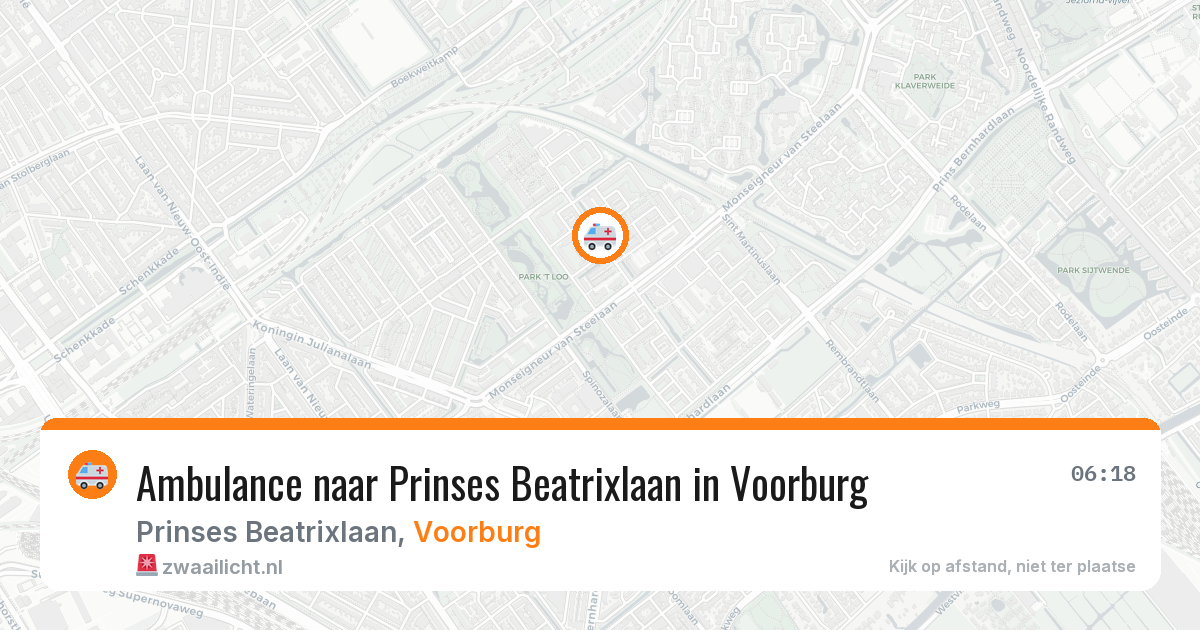 Ambulance naar Prinses Beatrixlaan in Voorburg — 5 jul 2026
