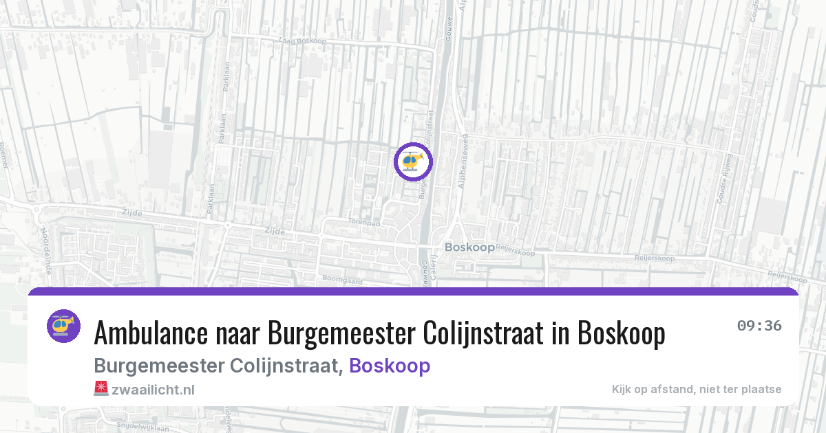 Ambulance naar Burgemeester Colijnstraat in Boskoop — 6 mrt 2026