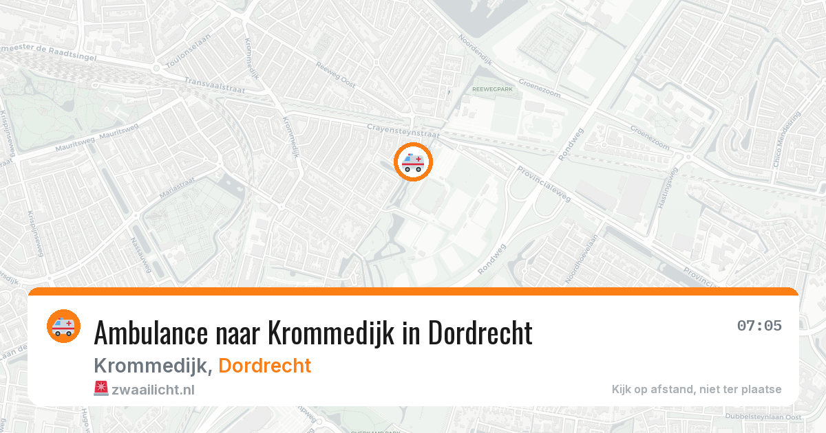 Ambulance naar Krommedijk in Dordrecht — 24 mrt 2026