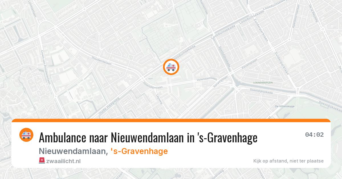 Ambulance naar Nieuwendamlaan in 's-Gravenhage — 7 aug 2026