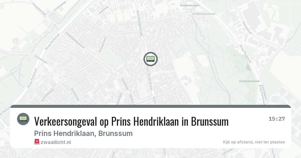 Verkeersongeval op Prins Hendriklaan in Brunssum — 28 jul 2026