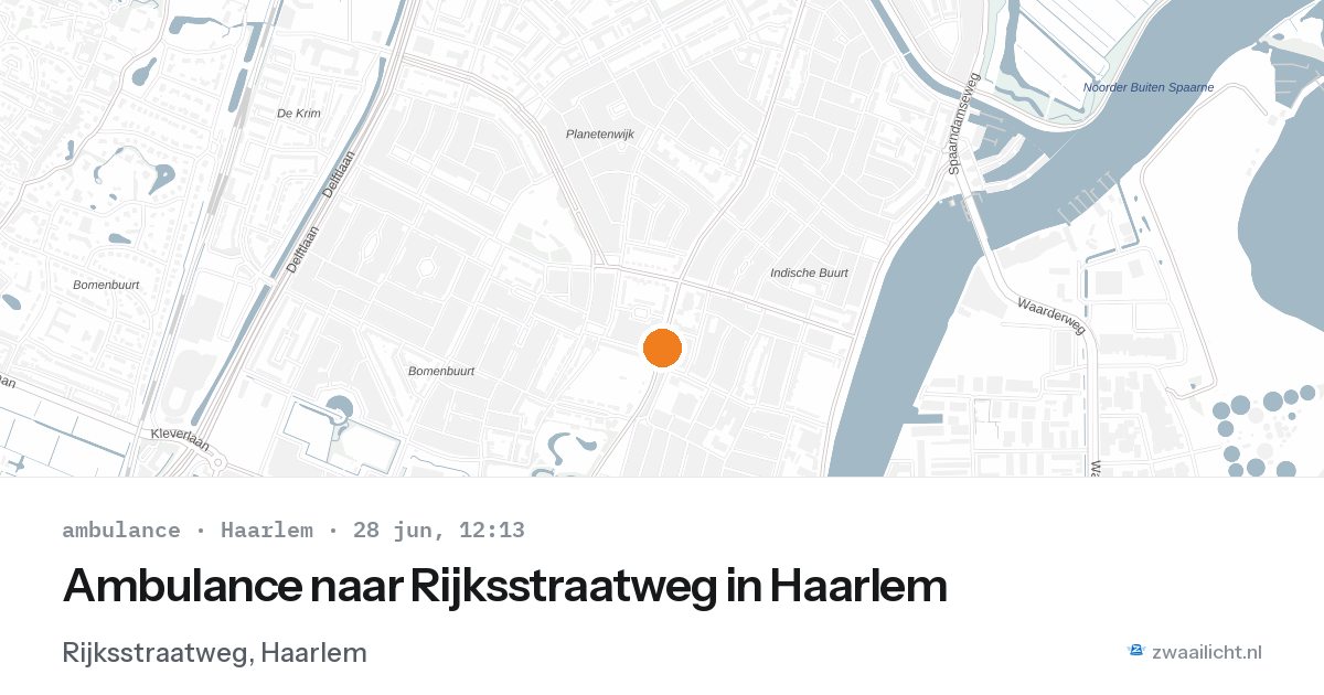 Ambulance naar Rijksstraatweg in Haarlem — 28 jun 2026