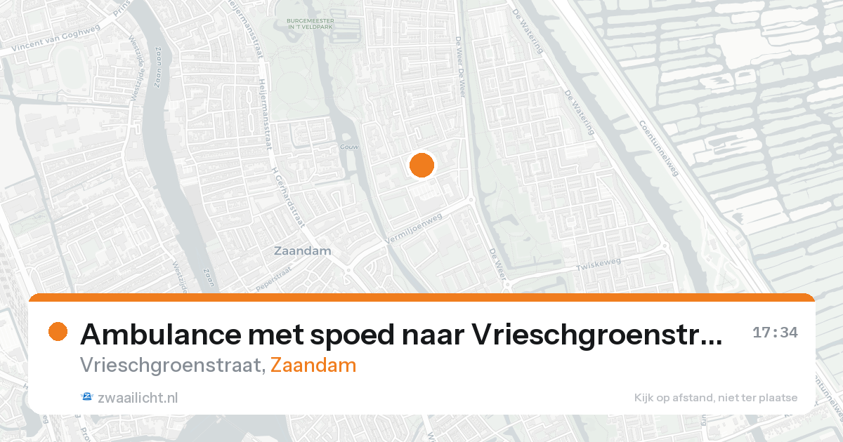 Ambulance met spoed naar Vrieschgroenstraat in Zaandam — 4 jun 2026