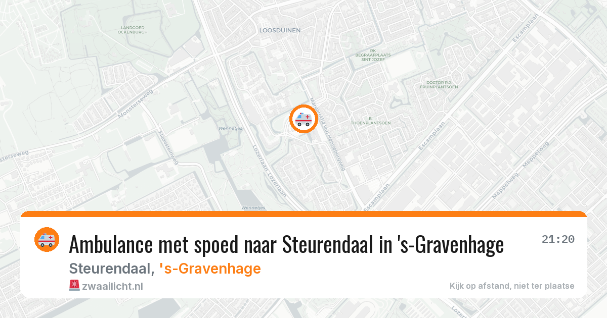 Ambulance met spoed naar Steurendaal in 's-Gravenhage — 4 aug 2026