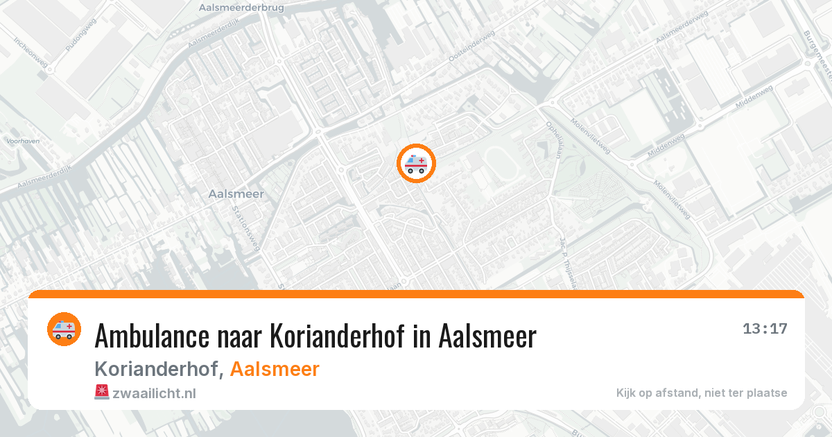 Ambulance naar Korianderhof in Aalsmeer — 9 mei 2026