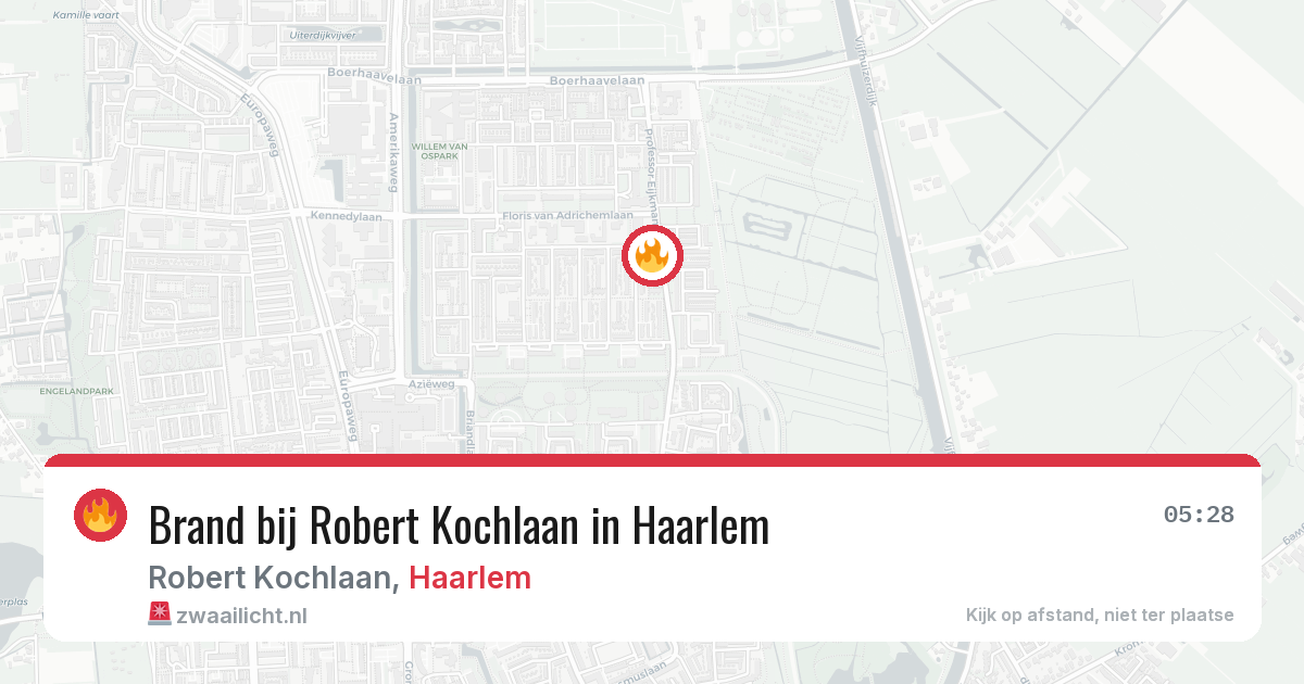 Brand bij Robert Kochlaan in Haarlem — 17 jun 2026
