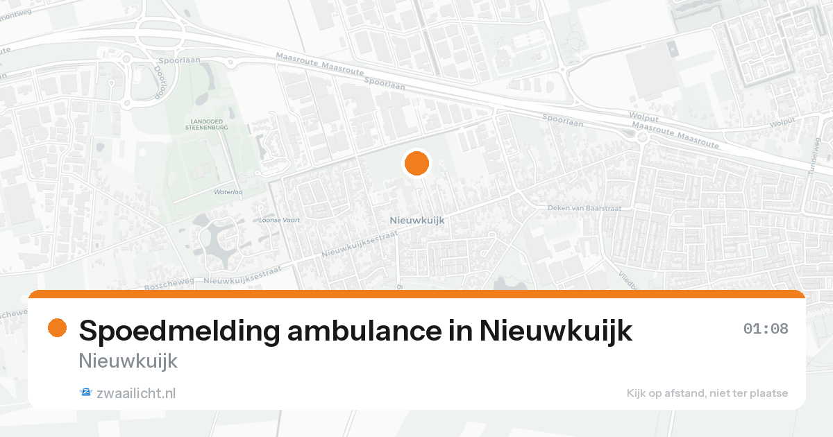 Spoedmelding ambulance in Nieuwkuijk — 7 aug 2026