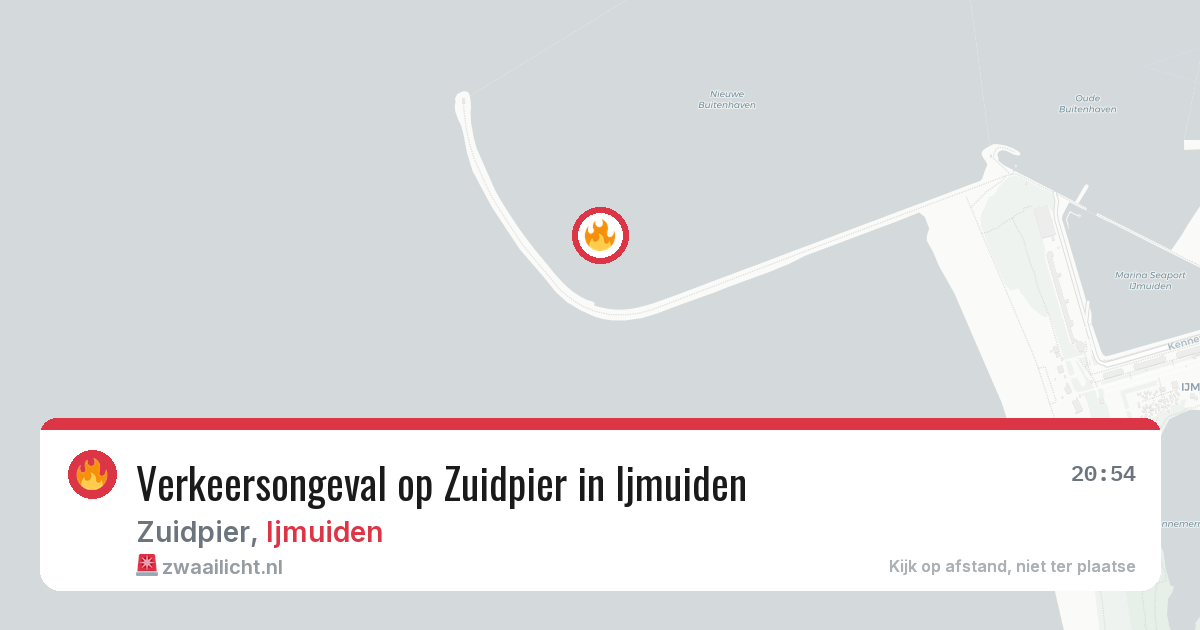 Verkeersongeval op Zuidpier in Ijmuiden — 18 mrt 2026