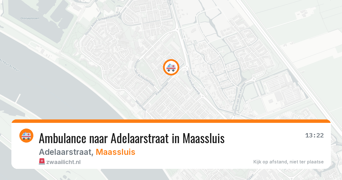 Ambulance naar Adelaarstraat in Maassluis — 29 mrt 2026