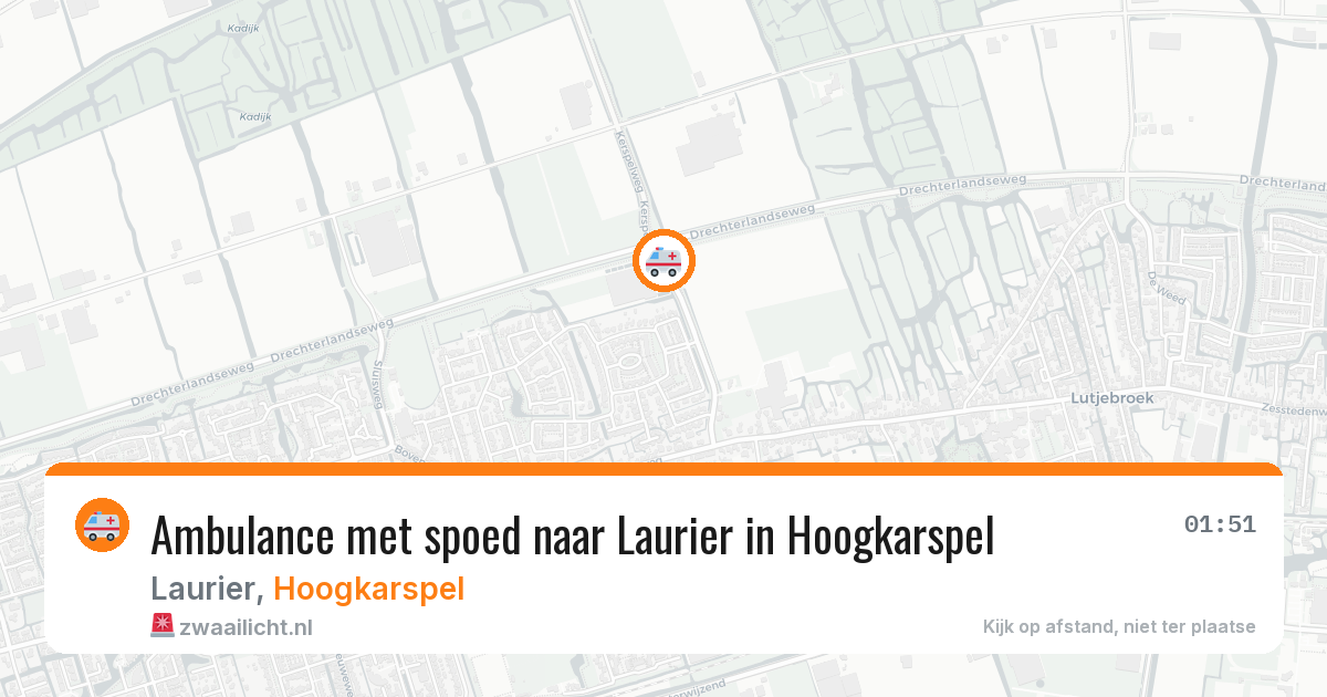 Ambulance met spoed naar Laurier in Hoogkarspel — 3 mei 2026
