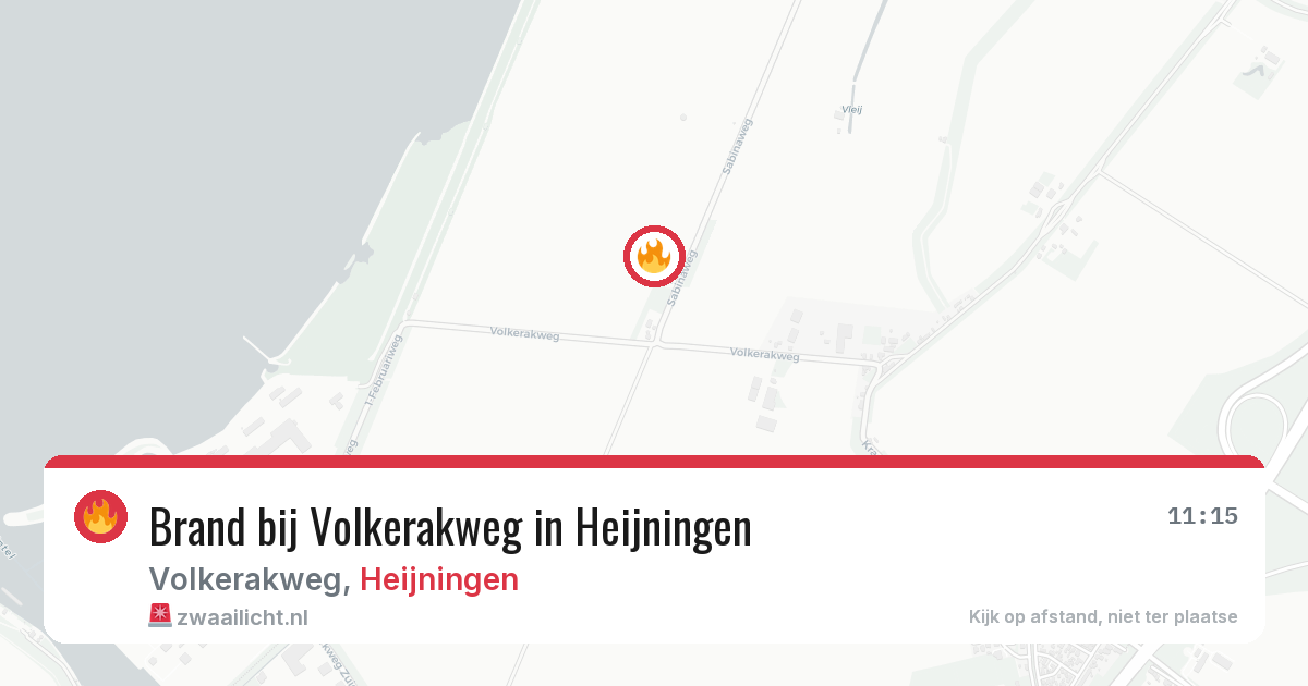Brand bij Volkerakweg in Heijningen — 2 mei 2026