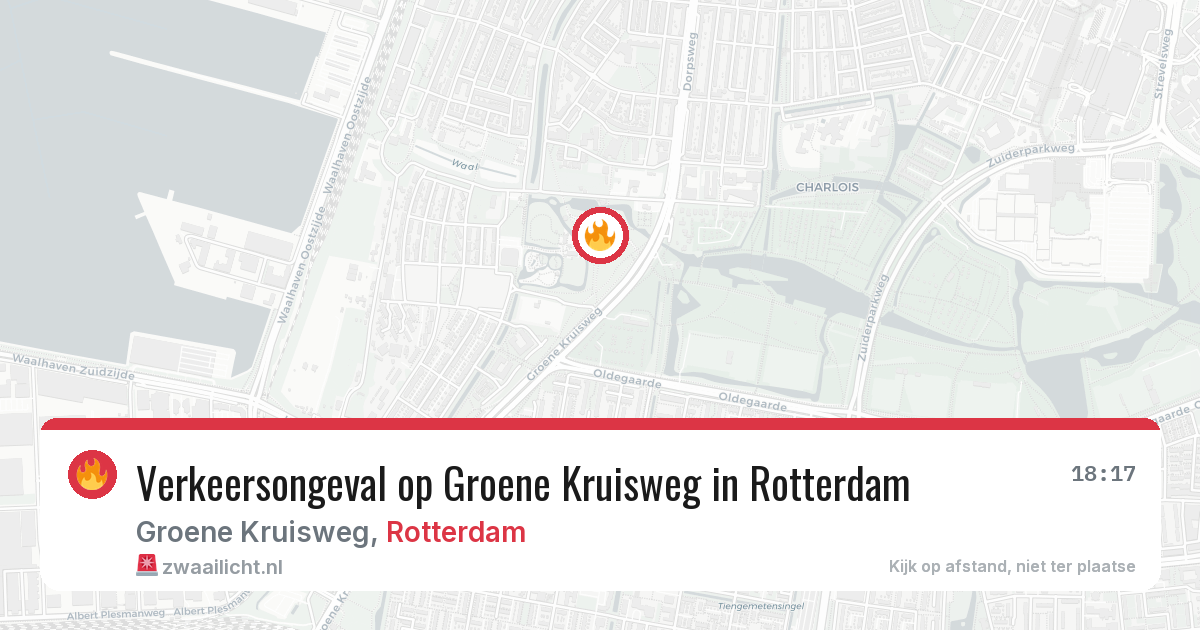 Verkeersongeval op Groene Kruisweg in Rotterdam — 31 jul 2026