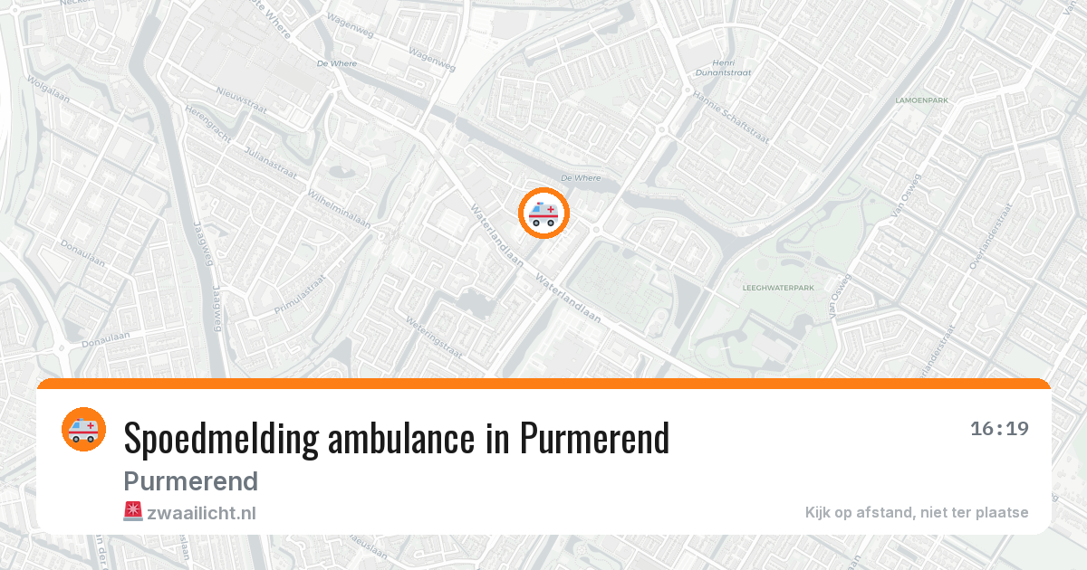 Spoedmelding ambulance in Purmerend — 2 jul 2026