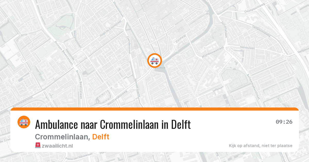 Ambulance naar Crommelinlaan in Delft — 4 apr 2026