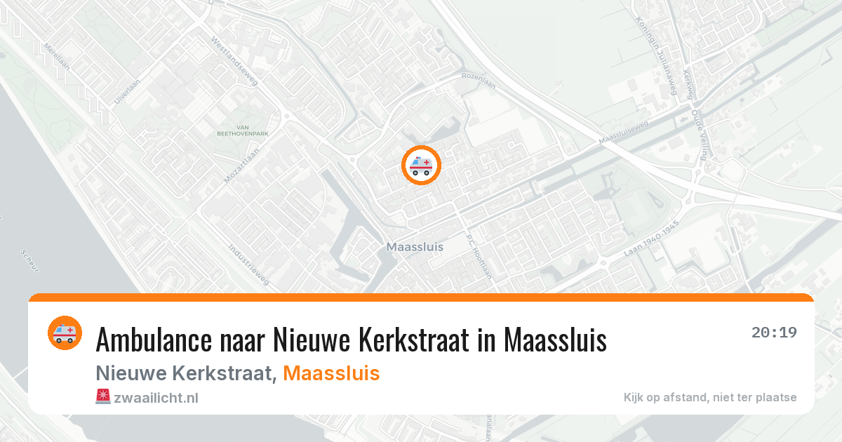 Ambulance naar Nieuwe Kerkstraat in Maassluis — 13 mei 2026