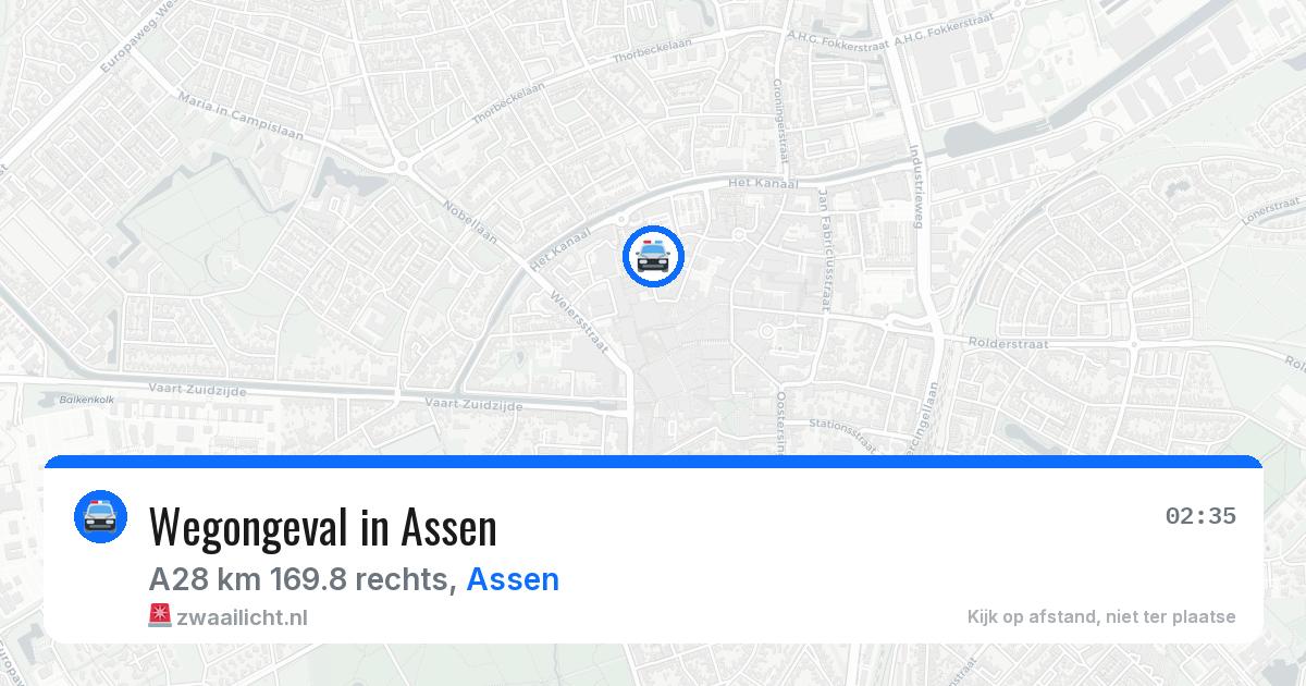Wegongeval in Assen — 19 apr 2026