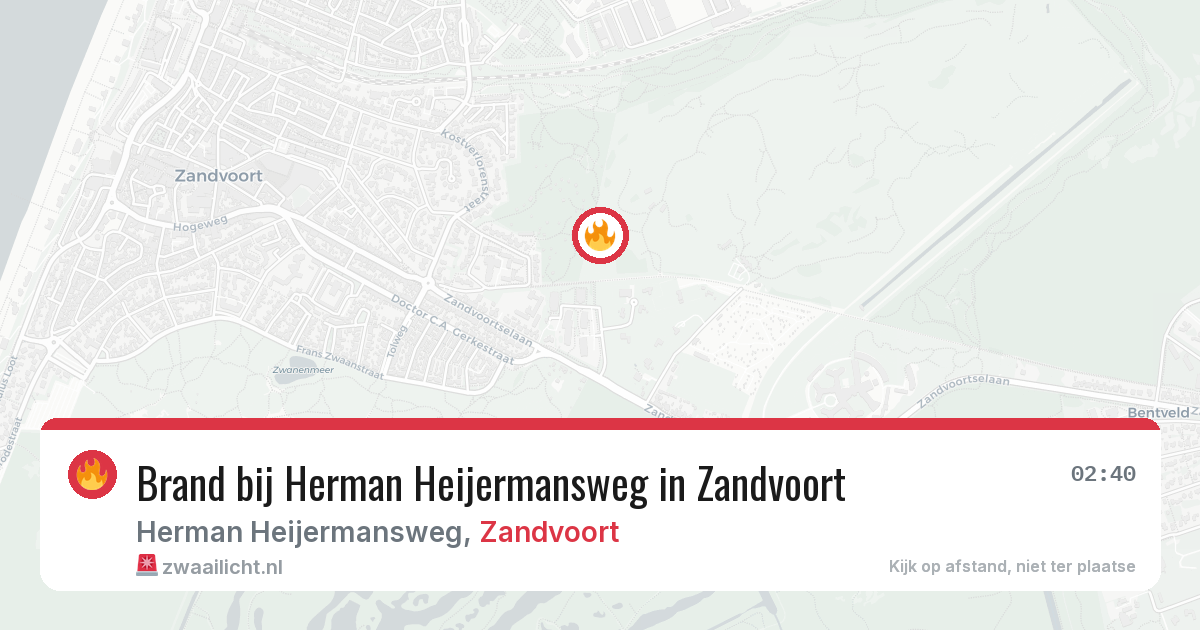 Brand bij Herman Heijermansweg in Zandvoort — 29 jan 2026