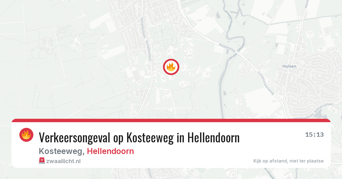 Verkeersongeval op Kosteeweg in Hellendoorn — 17 mei 2026