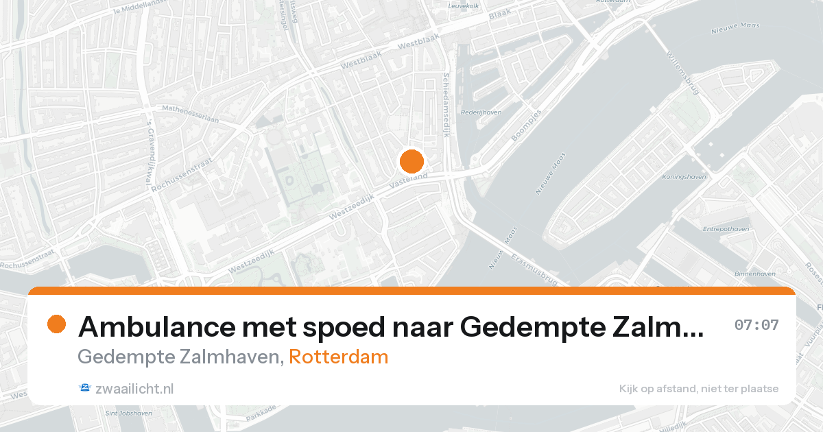 Ambulance met spoed naar Gedempte Zalmhaven in Rotterdam — 22 aug 2026