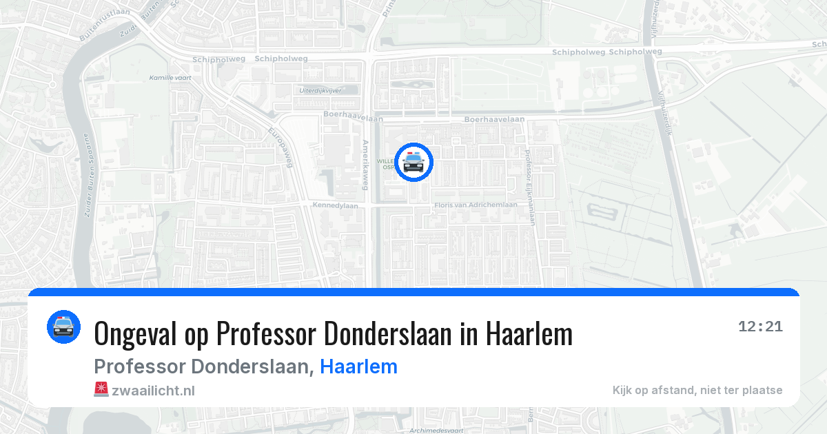 Ongeval op Professor Donderslaan in Haarlem — 6 jul 2026