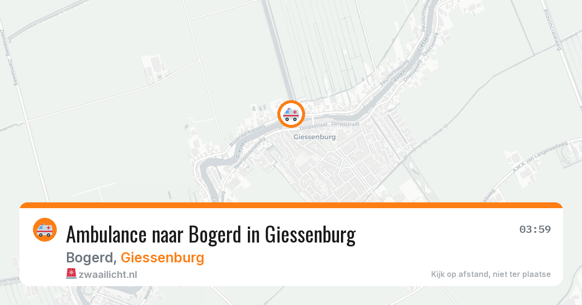 Ambulance naar Bogerd in Giessenburg — 14 jul 2026