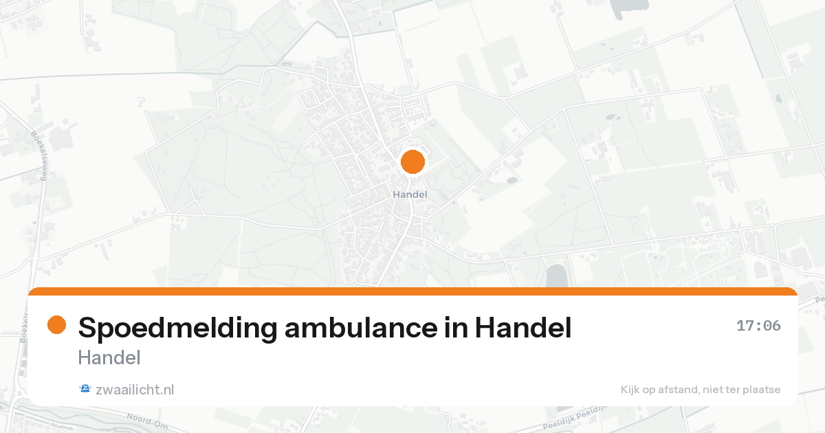 Spoedmelding ambulance in Handel — 24 aug 2026