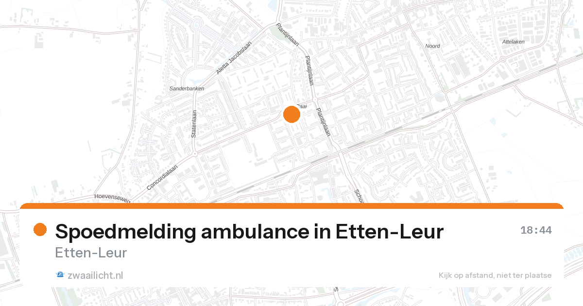 Spoedmelding ambulance in Etten-Leur — 26 aug 2026