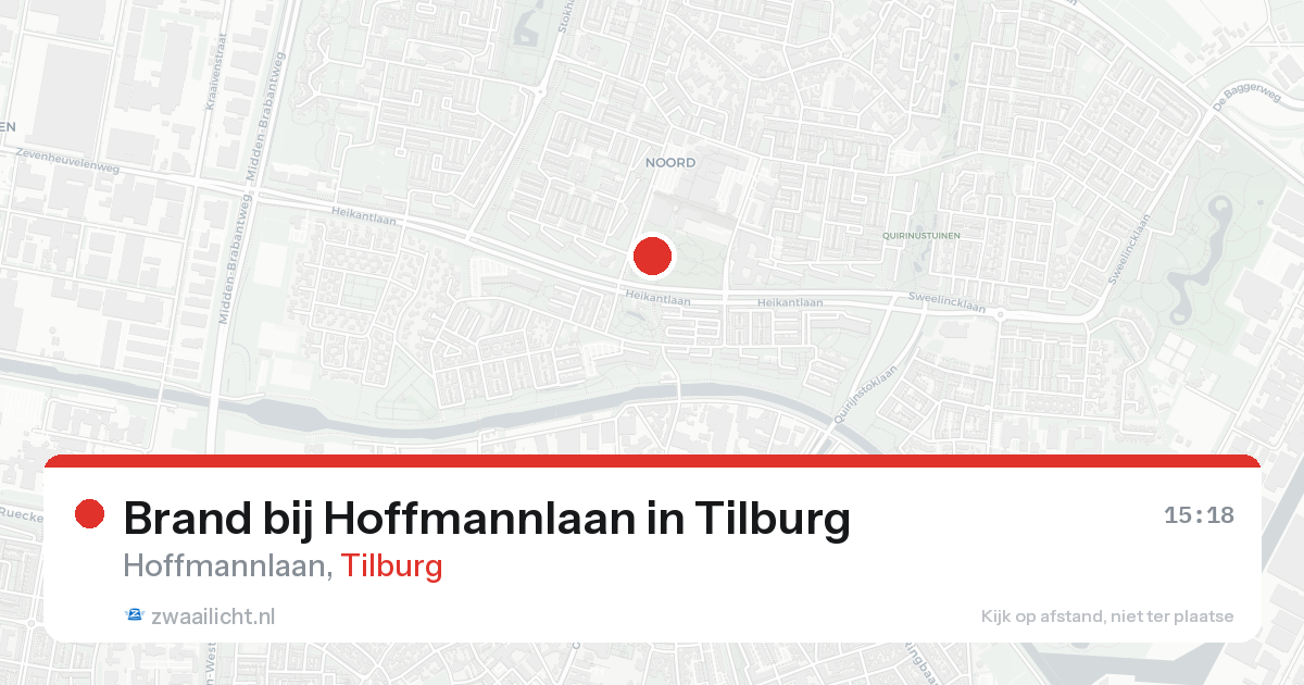Brand bij Hoffmannlaan in Tilburg — 25 aug 2026