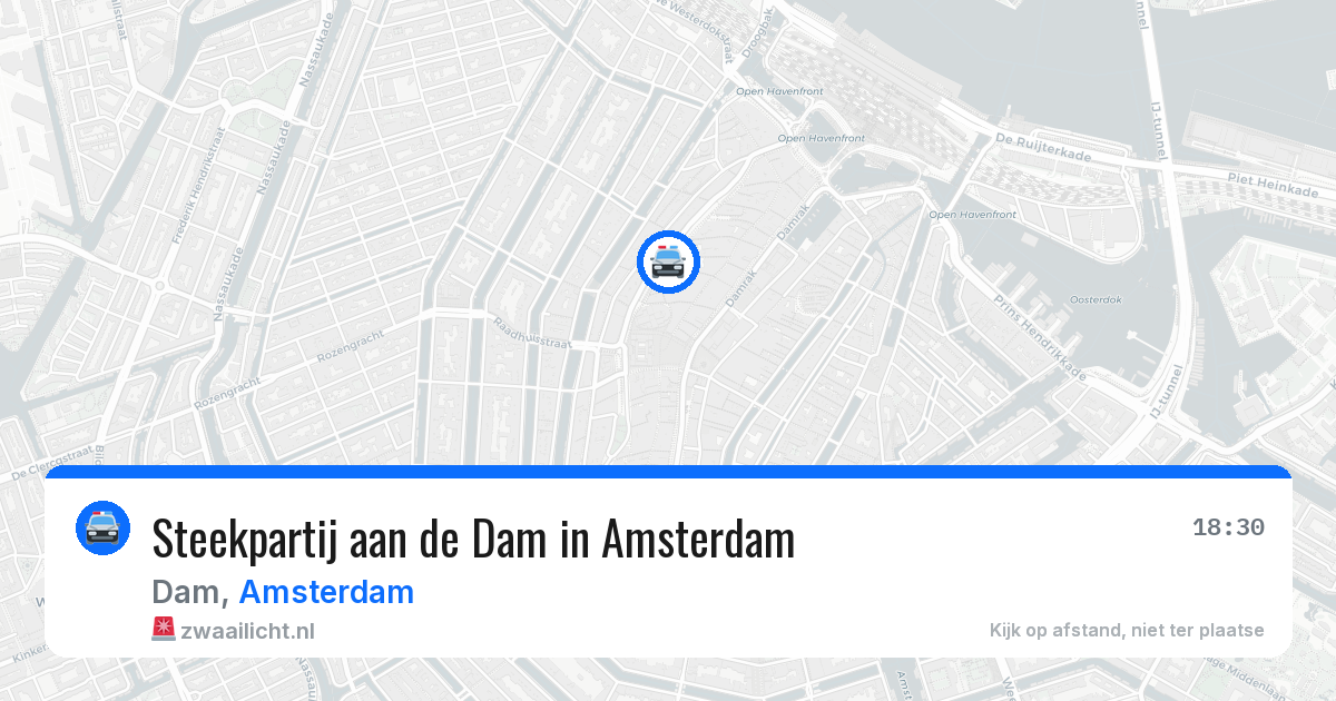 Steekpartij aan de Dam in Amsterdam — 12 jun 2026