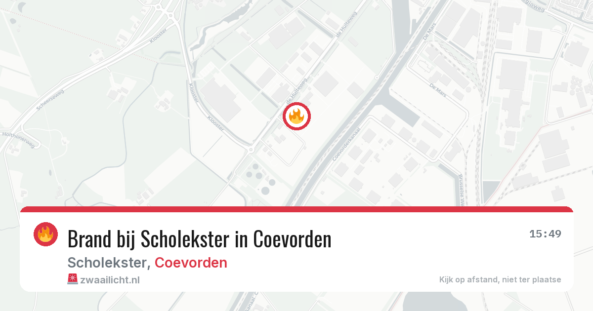 Brand bij Scholekster in Coevorden — 24 jul 2026