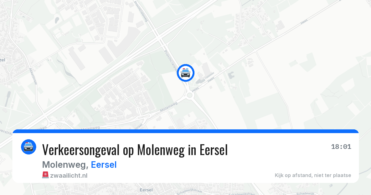 Verkeersongeval op Molenweg in Eersel — 8 jun 2026