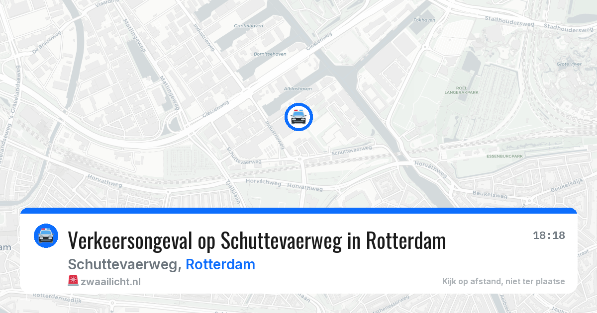 Verkeersongeval op Schuttevaerweg in Rotterdam — 8 jul 2026