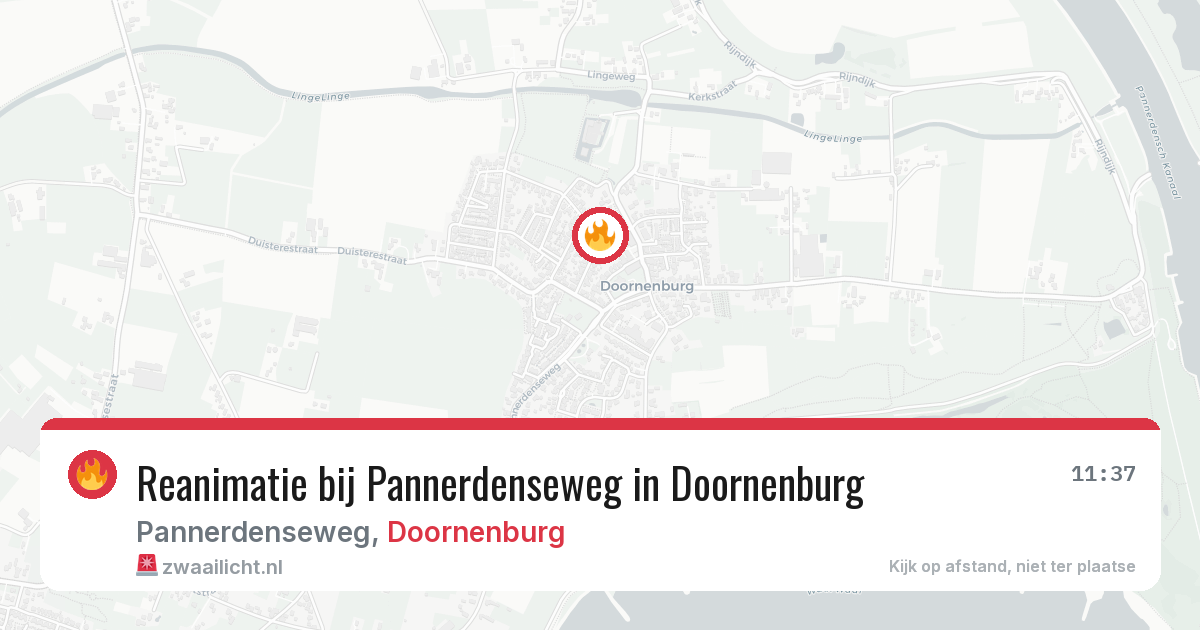 Reanimatie bij Pannerdenseweg in Doornenburg — 18 mrt 2026