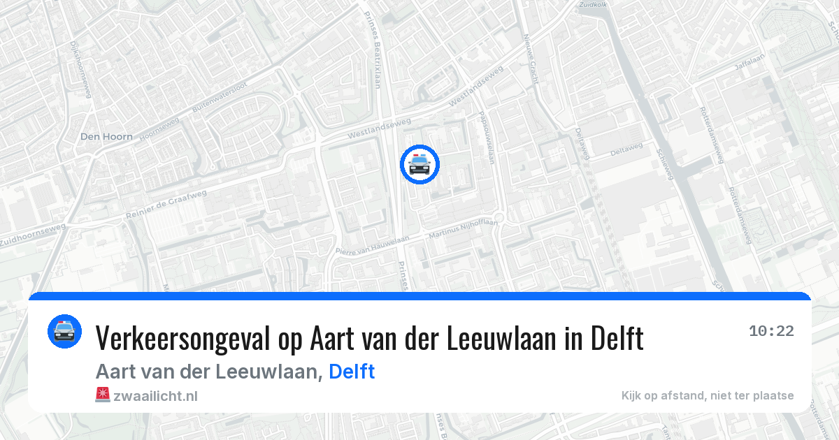 Verkeersongeval op Aart van der Leeuwlaan in Delft — 28 jun 2026