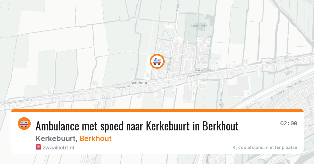 Ambulance met spoed naar Kerkebuurt in Berkhout — 26 jul 2026