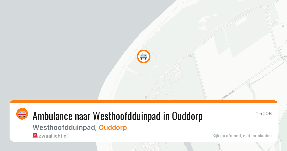 Ambulance naar Westhoofdduinpad in Ouddorp — 14 jul 2026