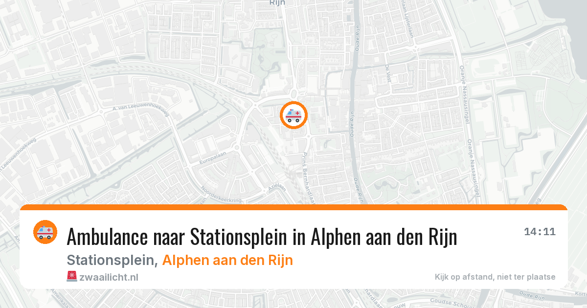 Ambulance naar Stationsplein in Alphen aan den Rijn — 7 apr 2026