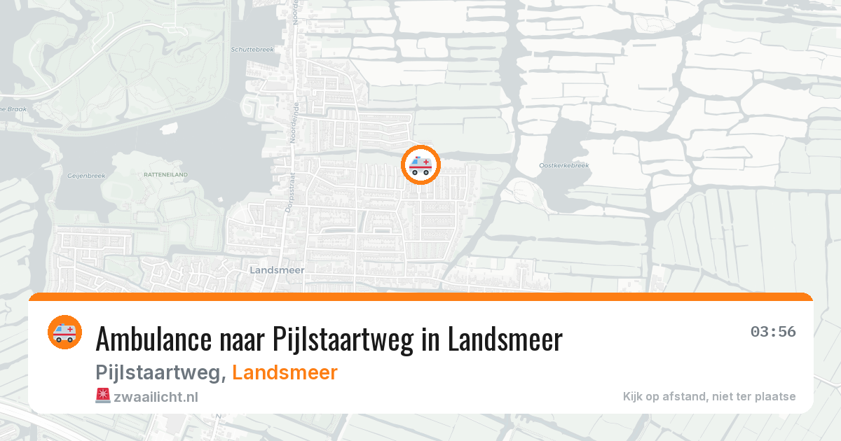Ambulance naar Pijlstaartweg in Landsmeer — 25 apr 2026