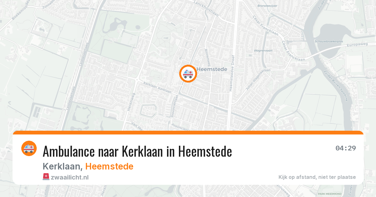 Ambulance naar Kerklaan in Heemstede — 5 apr 2026