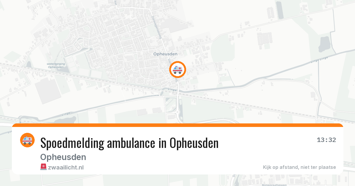 Spoedmelding ambulance in Opheusden — 16 mrt 2026