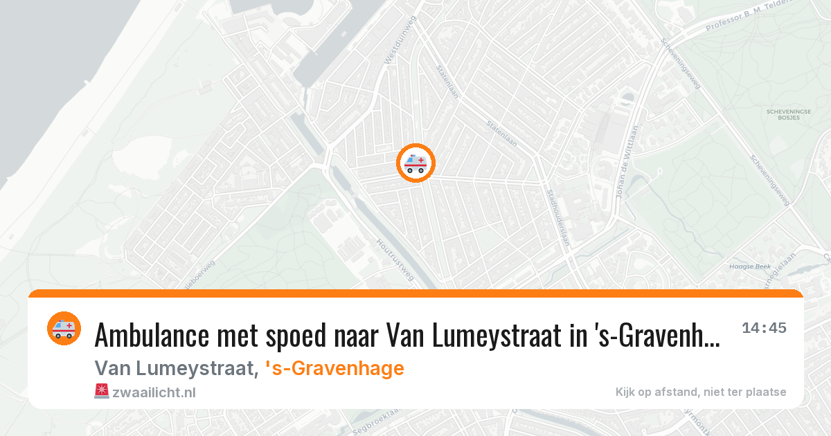 Ambulance met spoed naar Van Lumeystraat in 's-Gravenhage — 10 apr 2026