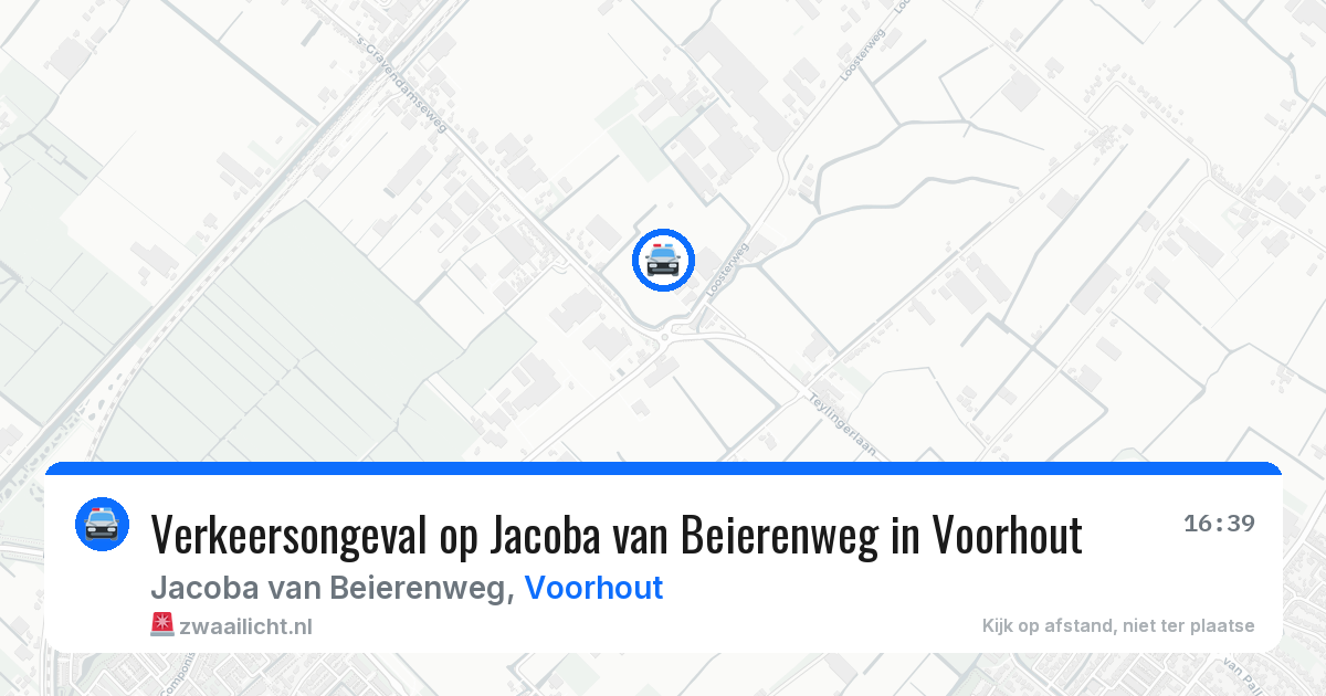 Verkeersongeval op Jacoba van Beierenweg in Voorhout — 12 jun 2026