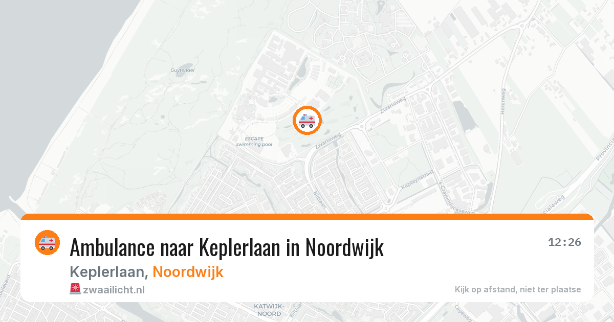Ambulance naar Keplerlaan in Noordwijk — 28 jul 2026