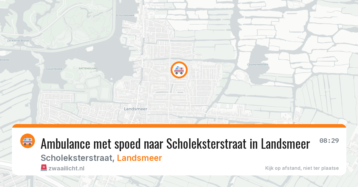 Ambulance met spoed naar Scholeksterstraat in Landsmeer — 6 aug 2026
