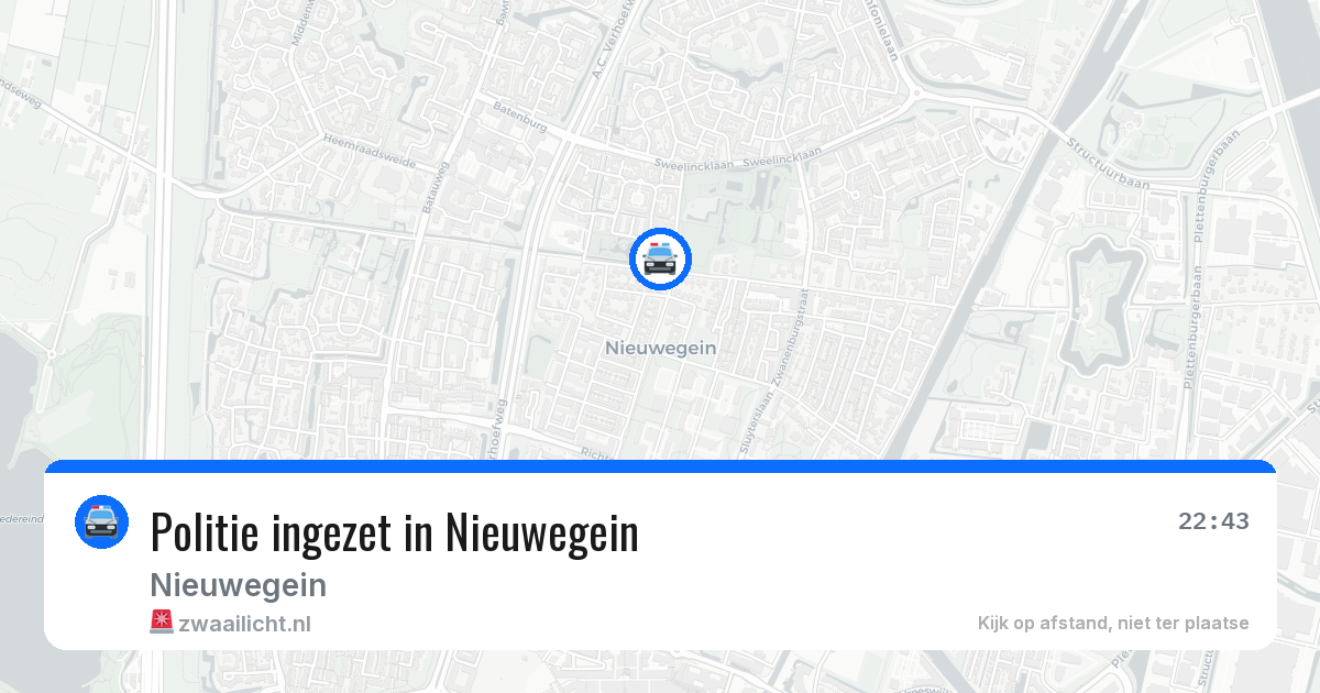 Politie ingezet in Nieuwegein — 19 jun 2026 | 🚨 Zwaailicht.nl