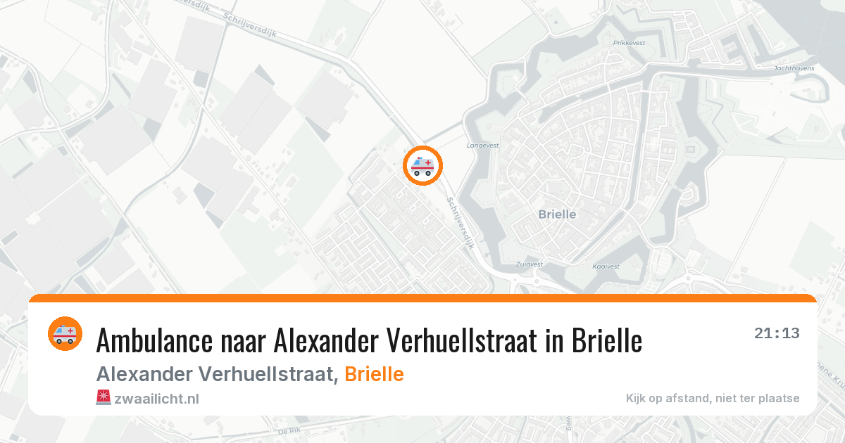 Ambulance naar Alexander Verhuellstraat in Brielle — 24 mrt 2026
