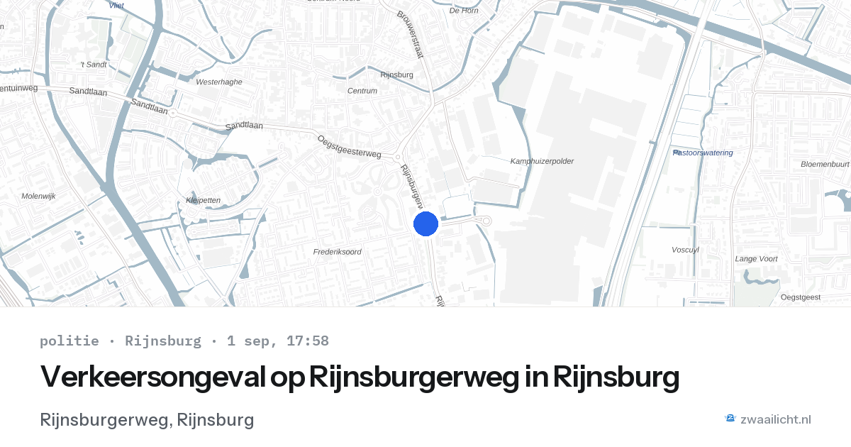 Verkeersongeval op Rijnsburgerweg in Rijnsburg — 1 sep 2026
