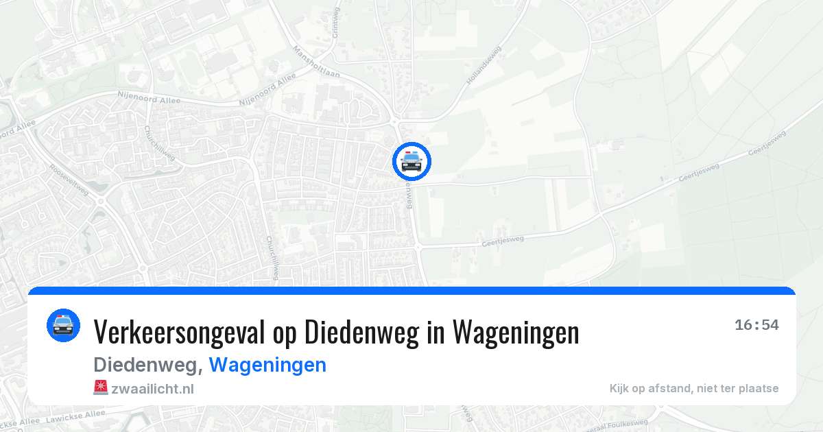 Verkeersongeval op Diedenweg in Wageningen — 22 feb 2026