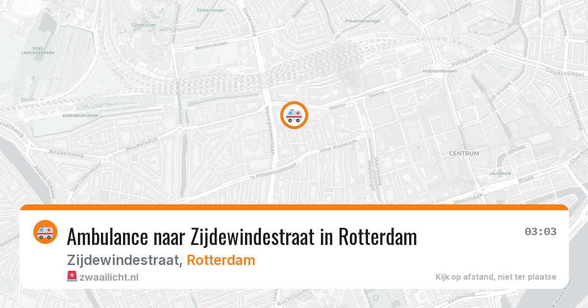 Ambulance naar Zijdewindestraat in Rotterdam — 20 mrt 2026